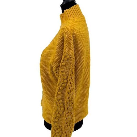 RD Style Womens Pullover Sweater Acrylic Blend Turtleneck‎ Knit Yellow Size XS - Picture 3 of 11